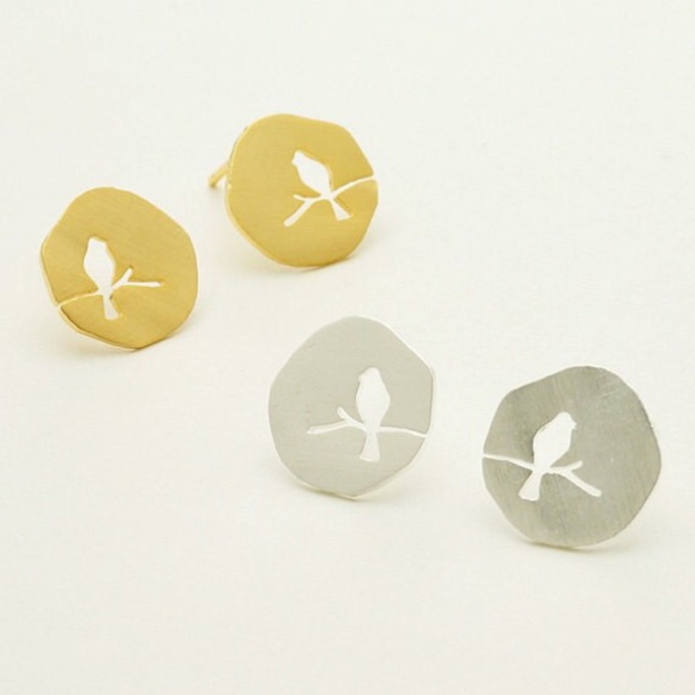 NEW Dainty Bird On Branch Earrings
